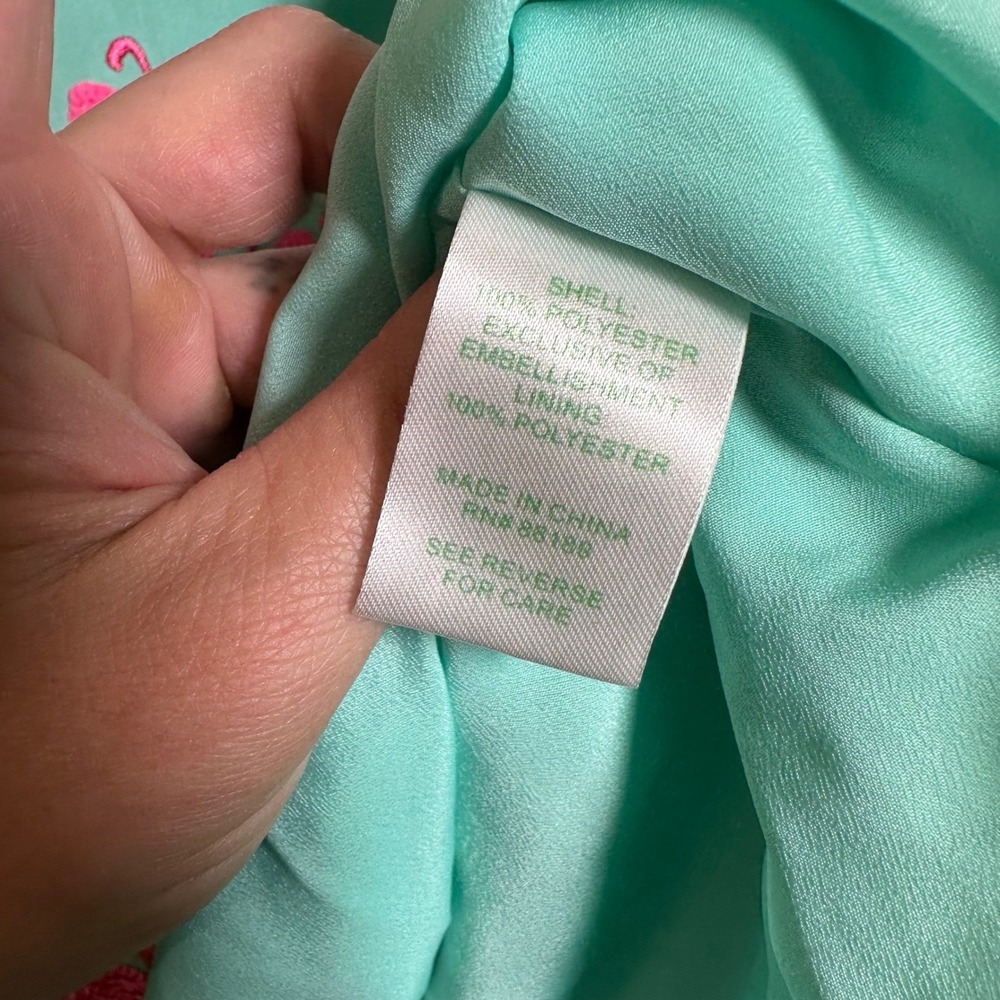 HTF LILLY PULITZER SIZE XS MARGURITE CAFTAN DRESS *FLAMINGO* CRYSTAL WATER READ - Picture 7 of 16